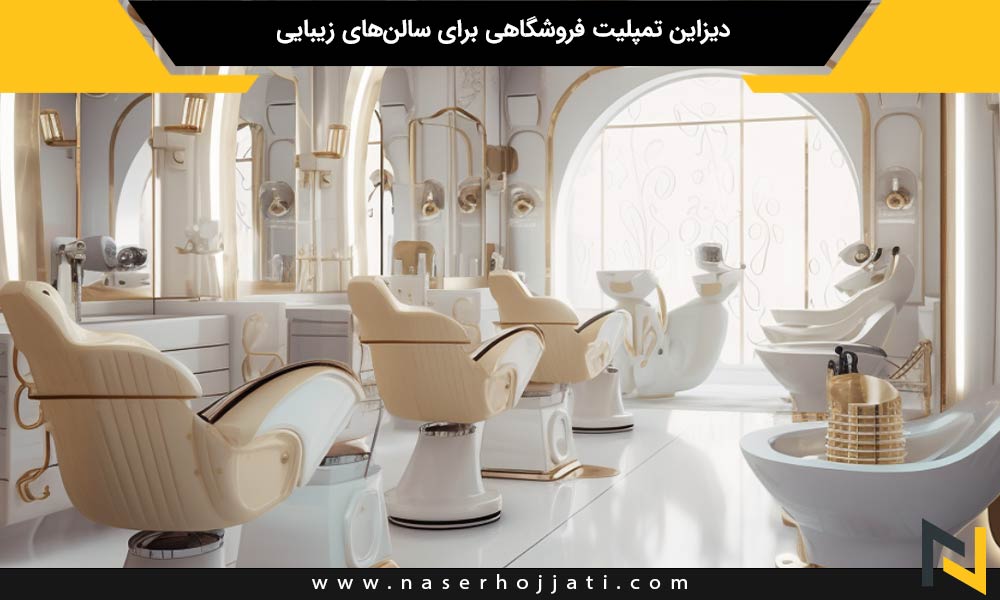 دیزاین تمپلیت فروشگاهی برای سالن‌های زیبایی